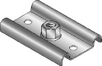 Placa base de ponto fixo MFP-GP-F Placa de base premium galvanizada a quente (HDG) para aplicações de ponto fixo ligeiras (unidades métricas)