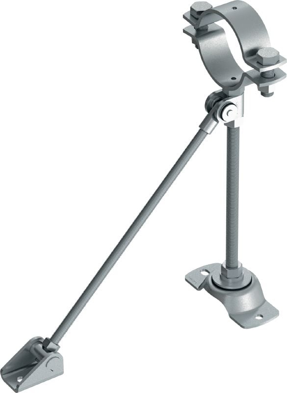 MFP-L-I Ponto fixo ligeiro Ponto fixo galvanizado, contraventado de um dos lados, com isolamento acústico para aplicações de cargas ligeiras até 4 kN