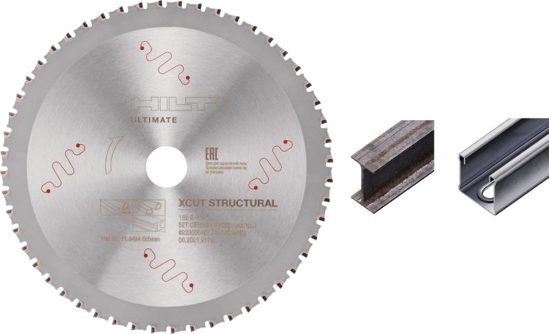 Disco X-Cut de serra circular para cortar estruturas em aço inoxidável e aço normal Disco para serra circular de desempenho superior com dentes de carboneto para cortar aço estrutural, incluindo aço inoxidável, com maior rapidez e durar mais tempo