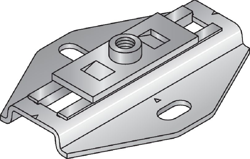 Conector deslizante MSG-L 1,2 Slide galvanizado premium para aplicações ligeiras de aquecimento e refrigeração