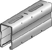 Calha MQ-72-F Calha de escora MQ alta galvanizada a quente (HDG) de 72 mm para aplicações de média/elevada exigência