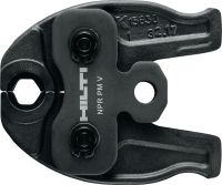 Mandíbula de prensagem de tubos NPR PM V Mandíbulas de prensagem para sistemas de tubagens de perfil V até 35 mm. Compatíveis com a prensadora de tubos Hilti NPR 19-A