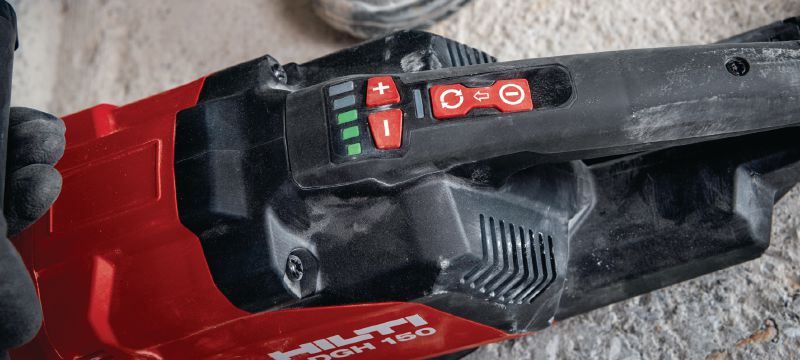 Rebarbadora para betão DGH 150 Rebarbadora de betão para rebarbar pesados, desbastar betão e remoção de tinta e revestimentos Aplicações 1