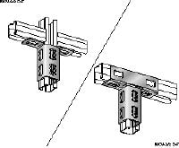 Conector de calhas MQV-2D-F Conector de calhas galvanizado a quente (HDG) para estruturas bidimensionais