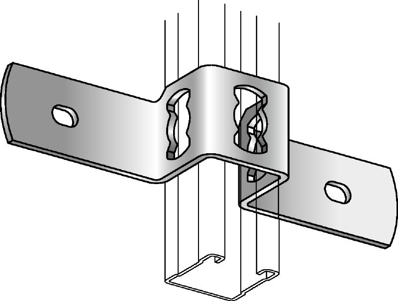 Grampo MQB-F (calha de instalação a betão) Braçadeira galvanizada a quente (HDG) para fixação de calhas de escora MQ a betão