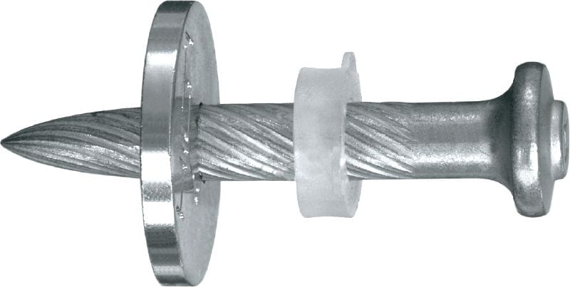 Pregos para metais/betão X-U P8 S com anilha Prego individual de máximo desempenho com anilha de aço para fixar a betão e aço com ferramentas de fixação a pólvora