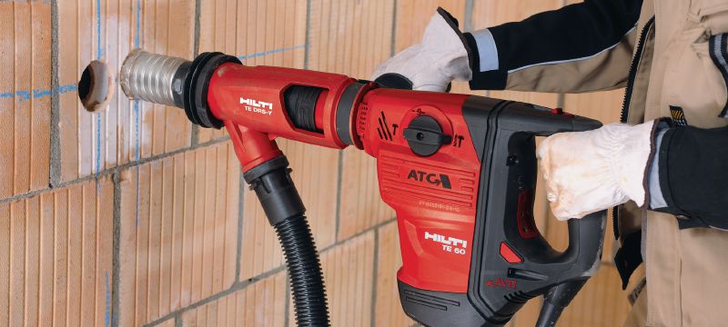 Sistema de aspiração TE DRS-Y Sistema de aspiração para perfuração e cinzelamento de betão com martelos perfuradores Hilti SDS Max (TE-Y) Aplicações 1