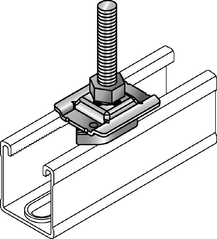 MM-ST Anilha galvanizada com varão pré-montado para calhas MM