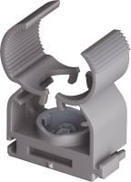 X-FC MX Multi clip Grampo para fixação de calhas ajustável otimizado para pregos em pente e compatível com uma grande variedade de métodos de fixação, materiais base e diâmetros de calha (PVC)