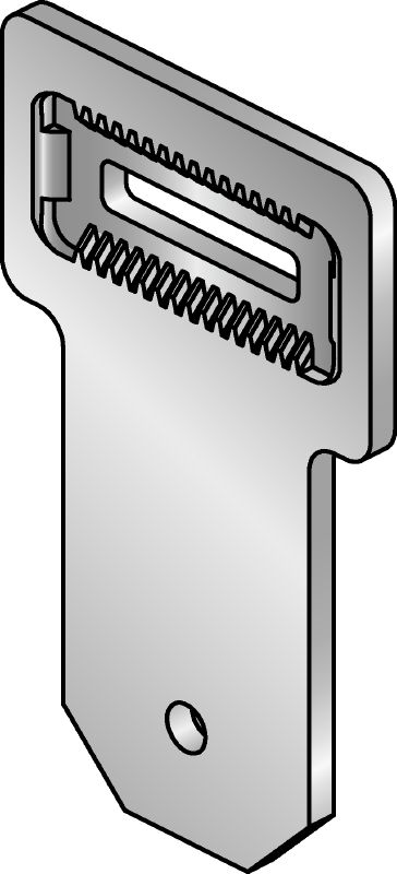MIC-U-MA Ligador de ângulo galvanizado a quente (GAQ) utilizado com conectores MIC-MAH para fixar vigas MI umas às outras num determinado ângulo