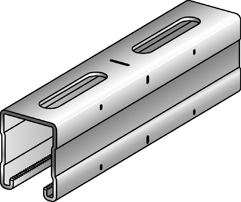 Calha MQ-52 Calha de instalação galvanizada MQ com 52 de altura para aplicaçãos de cargas médias