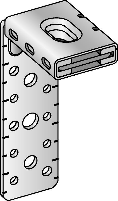 Suporte de ventilação MVA-LC Braço de calha galvanizado para fixar ou montar condutas de ventilação em suspensão