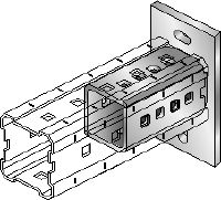 MIC-C-AA/-D Base galvanizada a quente (HDG) para fixação de vigas MI-90 a betão utilizando dois pontos de fixação