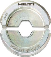 Matriz NF de 12t para cobre Matriz NF de 12t para terminais/bornes e ligadores de cobre até 400 mm²
