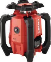 PR 400-22 Nível de laser rotativo de inclinação dupla Nível a laser rotativo e robusto para exteriores com funções automáticas de nivelamento, alinhamento, planos de dupla inclinação e de esquadria a longa distância (plataforma a baterias Nuron)