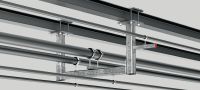 MIQC-S Base galvanizada a quente (HDG) para fixação de vigas MIQ a aço para aplicações de elevada exigência Aplicações 1