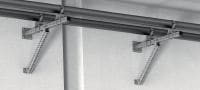 MIC-CU-MAH Ligador galvanizado a quente (HDG) para fixar vigas diretamente ao betão em ângulos entre 0° e 180° Aplicações 1