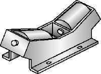 Rolete para tubos MI-DPR Ligador galvanizado a quente (HDG) fixado à viga MI para acomodar a expansão de tubos em aplicações para cargas elevadas