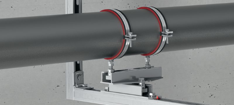 MRG-UK D6 Slide de duas ligações transversal Slide de duas ligações transversal galvanizado para aplicações de aquecimento e refrigeração exigentes Aplicações 1